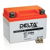 Аккумулятор (АКБ) DELTA  12V. 4А.ч.  CT 1204 обратная [- +] полярность