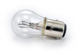 Лампа двухнитевая цокольная (стоп сигнал и габарит) 12V. 21W/5W.
